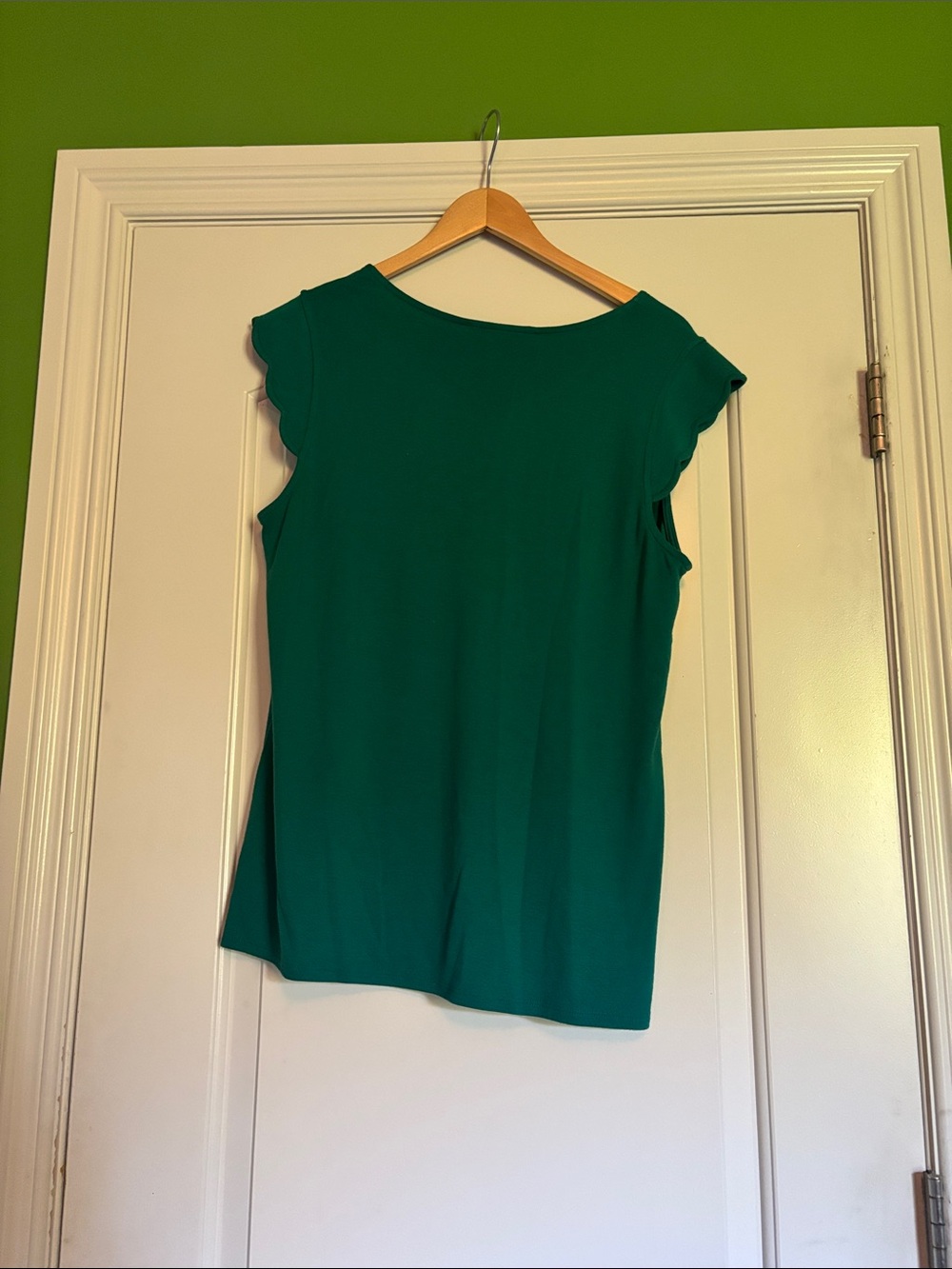 41 Hawthorne Green V-Neck Flutter Sleeve Women's Top. Size Large - Picture 4 of 4